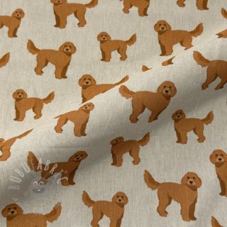 Dekorativno blago Linenlook Labradoodle Dog Love digital print