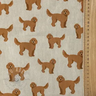 Dekorativno blago Linenlook Labradoodle Dog Love digital print