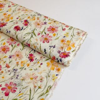 Viskoza RADIANCE Flowers Rubie digital print