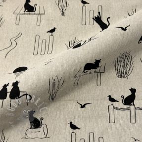 Dekorativno blago Linenlook premium Cat Sea Life