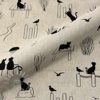 Dekorativno blago Linenlook premium Cat Sea Life