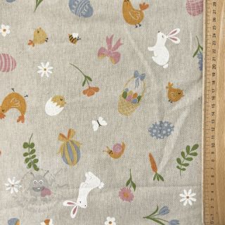 Dekorativno blago Linenlook premium Easter Doodle Icon