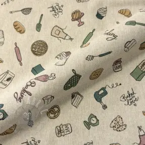 Dekorativno blago Linenlook premium Bake Off Doodle