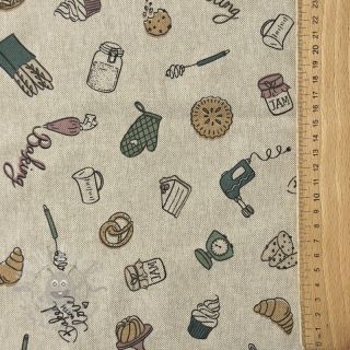 Dekorativno blago Linenlook premium Bake Off Doodle