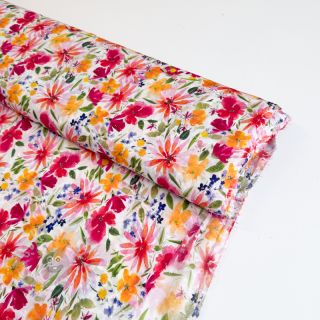 Viskoza DOBBY Flowers digital print