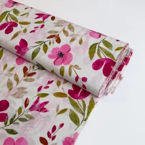 Viskoza RADIANCE Flowers Conie pink digital print