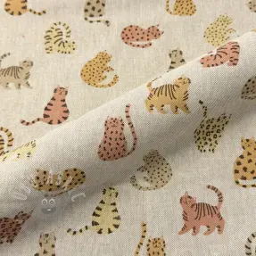 Dekorativno blago Linenlook premium Cute Wild Cat