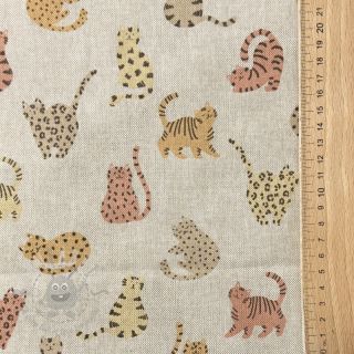 Dekorativno blago Linenlook premium Cute Wild Cat