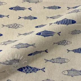 Dekorativno blago Linenlook premium Fish Swimming School