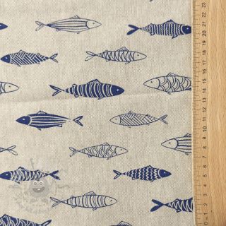 Dekorativno blago Linenlook premium Fish Swimming School