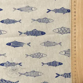 Dekorativno blago Linenlook premium Fish Swimming School