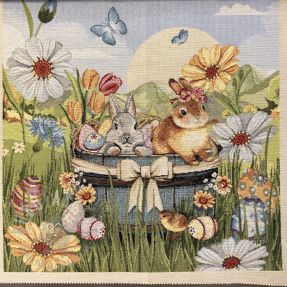 Dekorativno blago GOBELIN PREMIUM Floral Easter Bunny PANEL