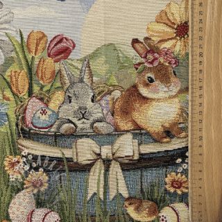 Dekorativno blago GOBELIN PREMIUM Floral Easter Bunny PANEL