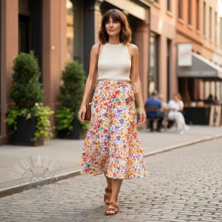 Viskoza RADIANCE Flowers Jaja digital print