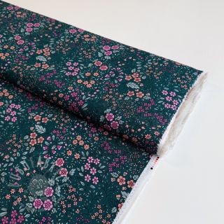 Viskoza ECOVERO Flowers Galia green