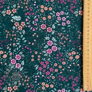 Viskoza ECOVERO Flowers Galia green