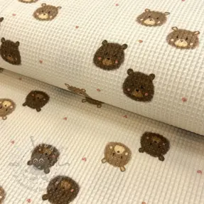 Bombažni vafel Bears digital print