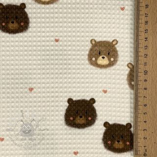 Bombažni vafel Bears digital print