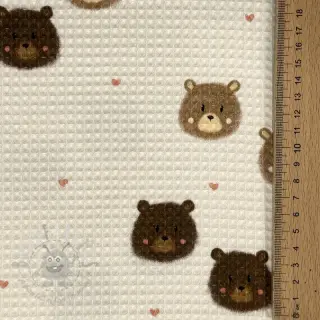 Bombažni vafel Bears digital print
