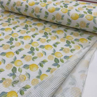 Bombažni vafel Lemons digital print