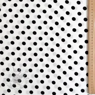 Viskoza RADIANCE Polka dot white