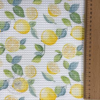Bombažni vafel Lemons digital print