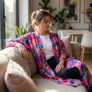 Viskoza SATIN Flowers Danna digital print