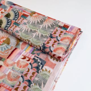 Viskoza ECOVERO Abstract multi digital print