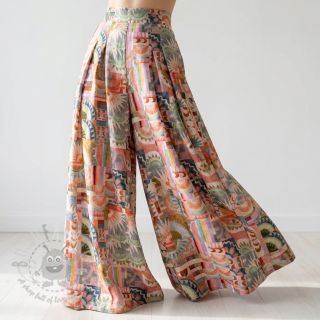 Viskoza ECOVERO Abstract multi digital print