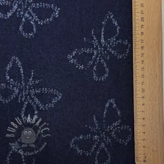 JEANS DENIM JACQUARD Butterflies