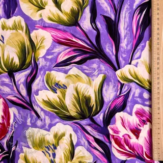Viskoza ECOVERO Flowers design A digital print