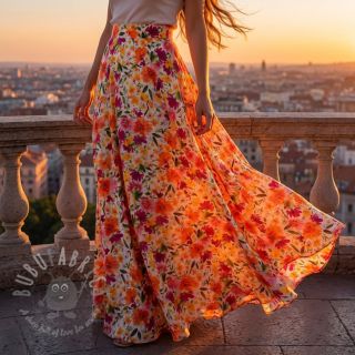 Viskoza STRETCH Flowers Sonja digital print