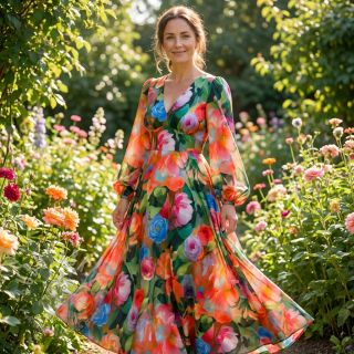 Viskoza RADIANCE Flower design B digital print