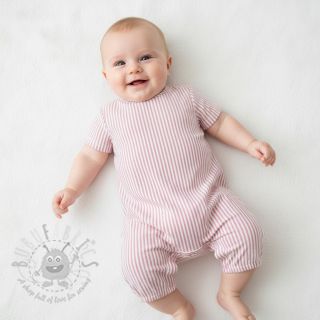 Dvoslojna gaza/muslin YARN DYED Summer stripe rose