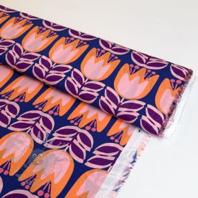 Viskoza ECOVERO Flowers Celia cobalt