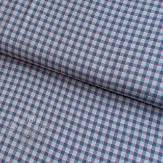 Bombažna tkanina YARN DYED Check Anabel teal