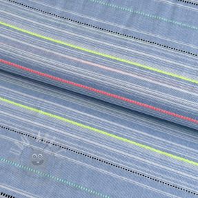 Bombažna tkanina YARN DYED NEON Stripe summer