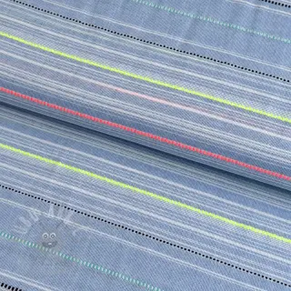 Bombažna tkanina YARN DYED NEON Stripe summer