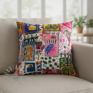 Bombažna tkanina SATIN Summer patchwork digital print