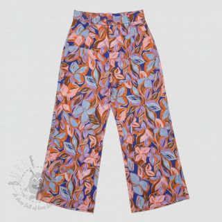 Bombažna tkanina VISCOSE Flowers dark petrol