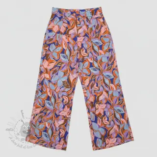 Bombažna tkanina VISCOSE Flowers dark petrol