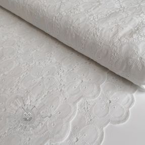 Bombažna tkanina EMBROIDERY 2 side Camelia