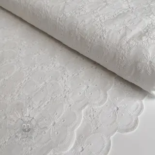 Bombažna tkanina EMBROIDERY 2 side Camelia