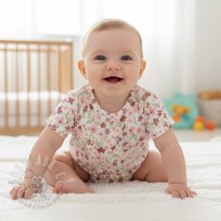 Dvoslojna gaza/muslin Flowers Sisi digital print