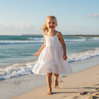 Dvoslojna gaza/muslin BORDER Helene white