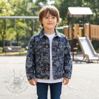 JEANS DENIM JACQUARD Flowie