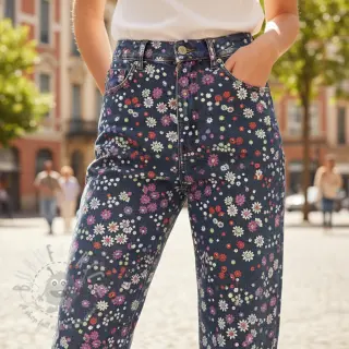 Bombažna tkanina JEANS Hearts