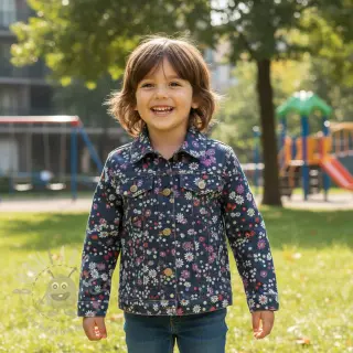 Bombažna tkanina JEANS Hearts