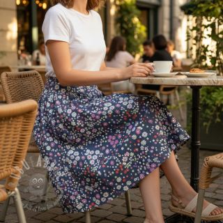 Bombažna tkanina JEANS Hearts