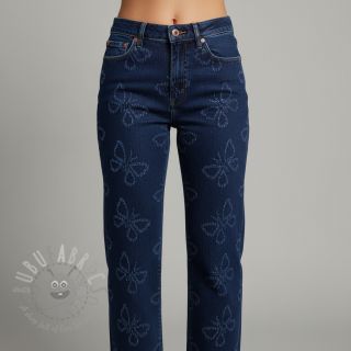 JEANS DENIM JACQUARD Butterflies